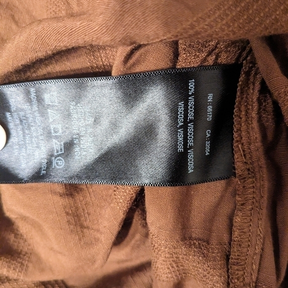 Anthropologie Maeve Brown Embroidered Liviana Wrap Top - Picture 9 of 9